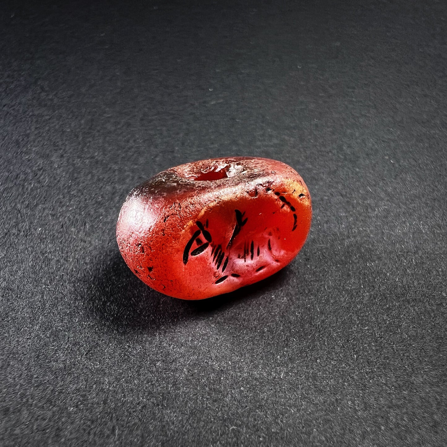 Sasanian Carnelian Stamp Seal with Pegasus Engraving
