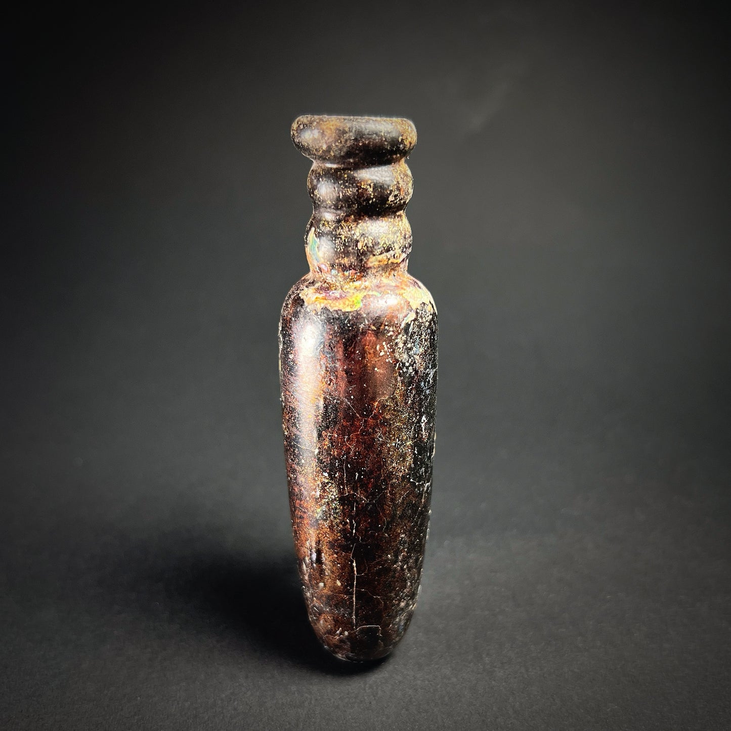 Roman Aubergine Glass Bottle