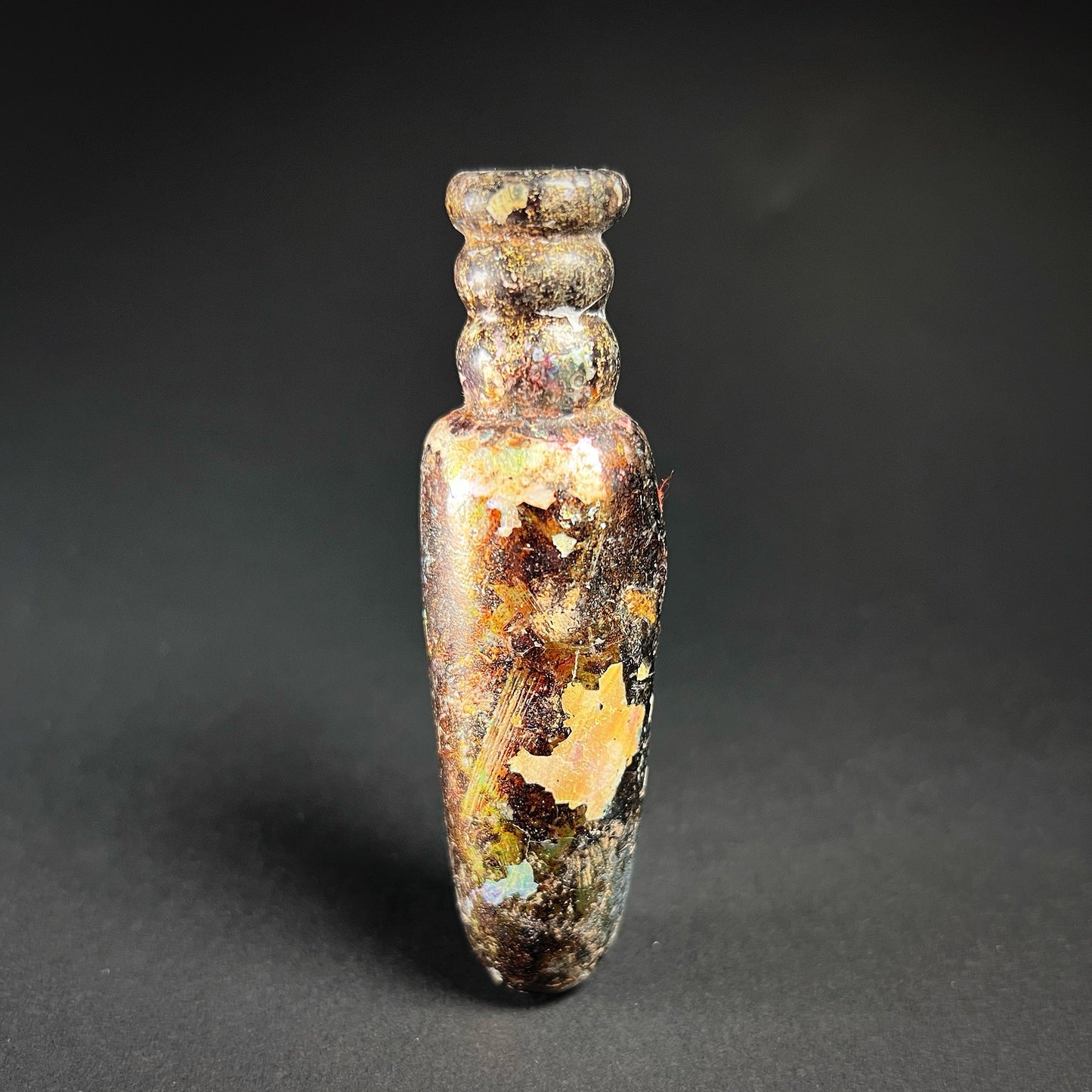 Roman Aubergine Glass Bottle