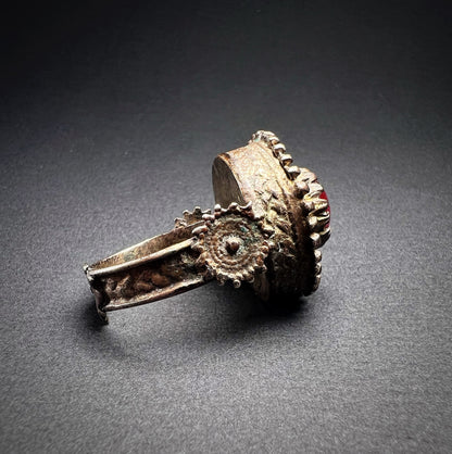 Byzantine Greek Gilded Shield Crown Ring