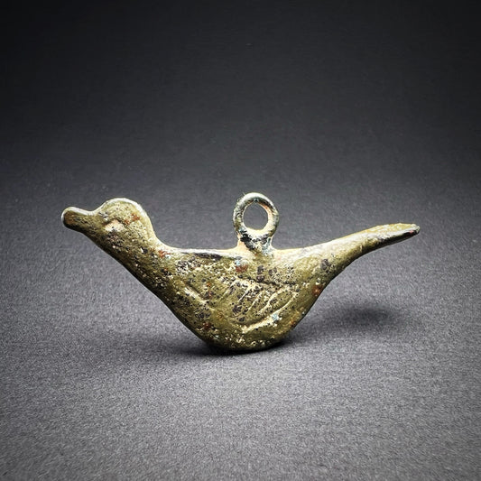 Greek Geometric Bronze Dove Pendant