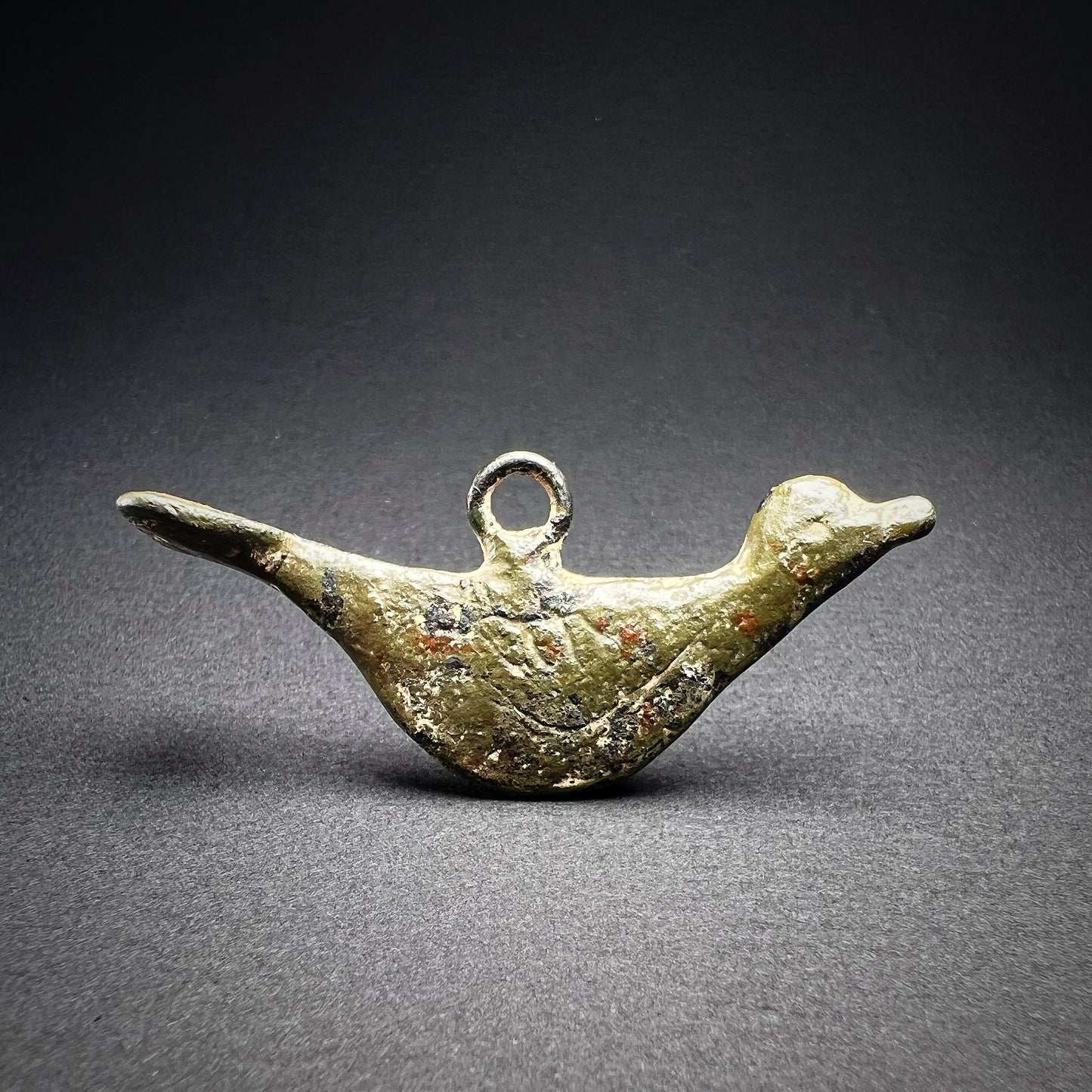 Greek Geometric Bronze Dove Pendant