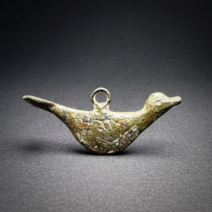 Greek Geometric Bronze Dove Pendant