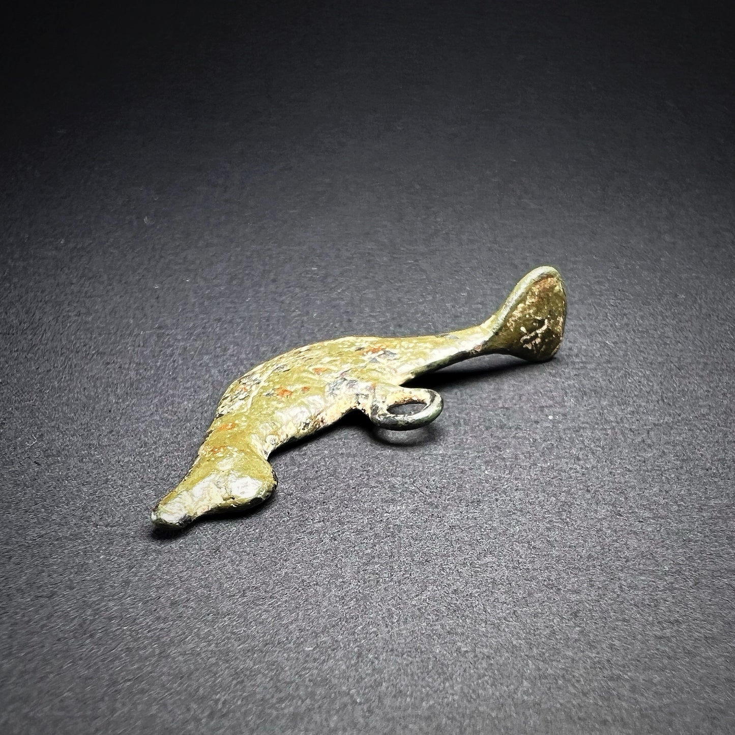 Greek Geometric Bronze Dove Pendant