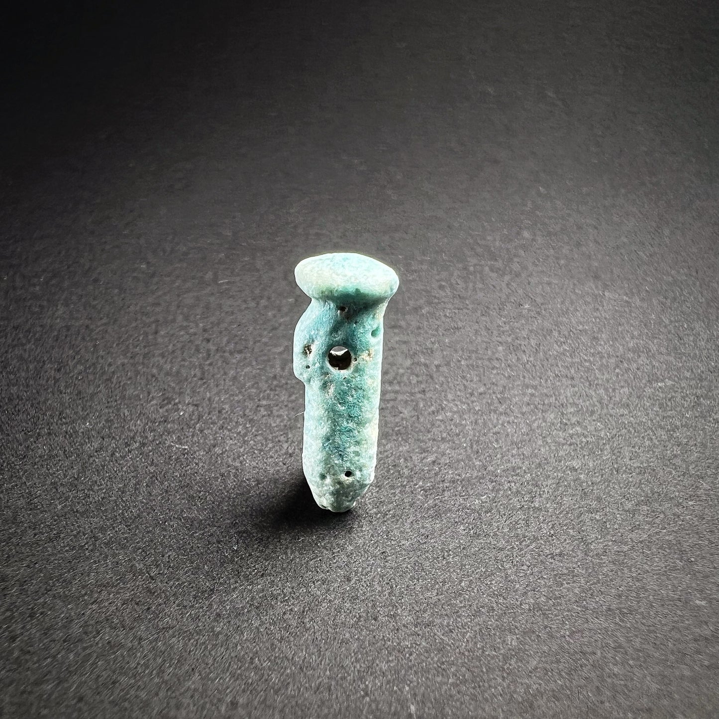 Egyptian Faience Wadj Sceptre Amulet
