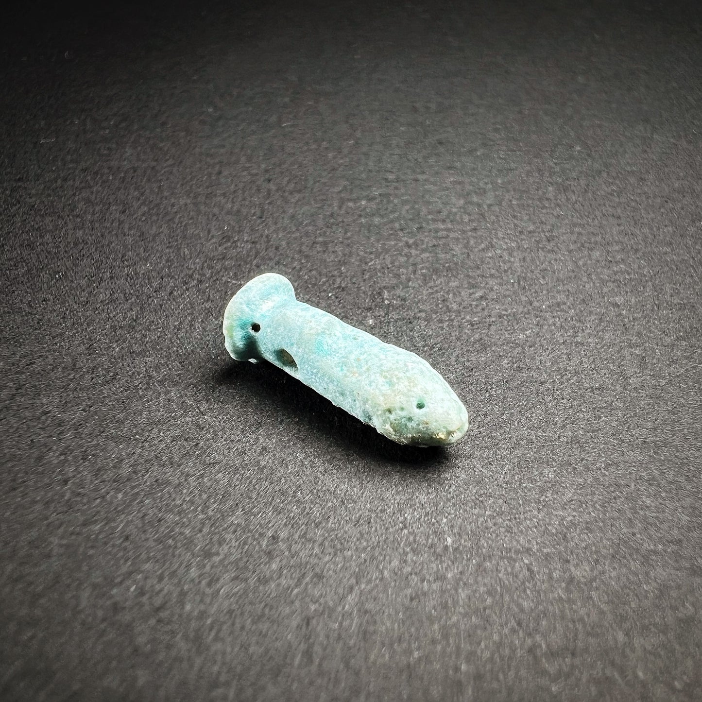 Egyptian Faience Wadj Sceptre Amulet