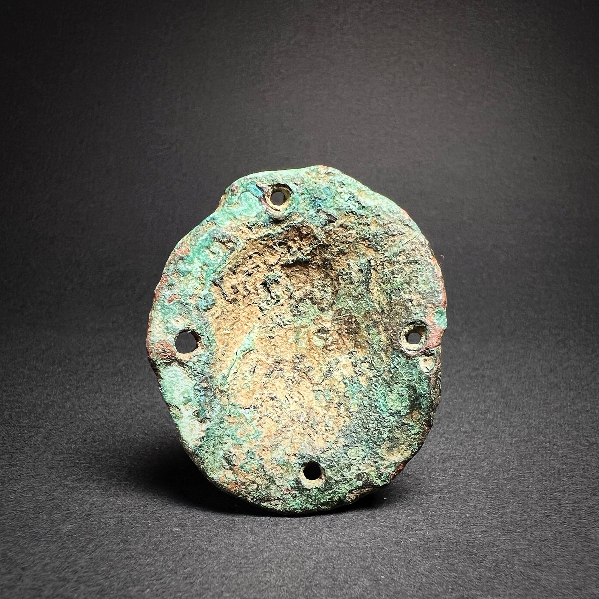 Roman Bronze Lion Head Plaque