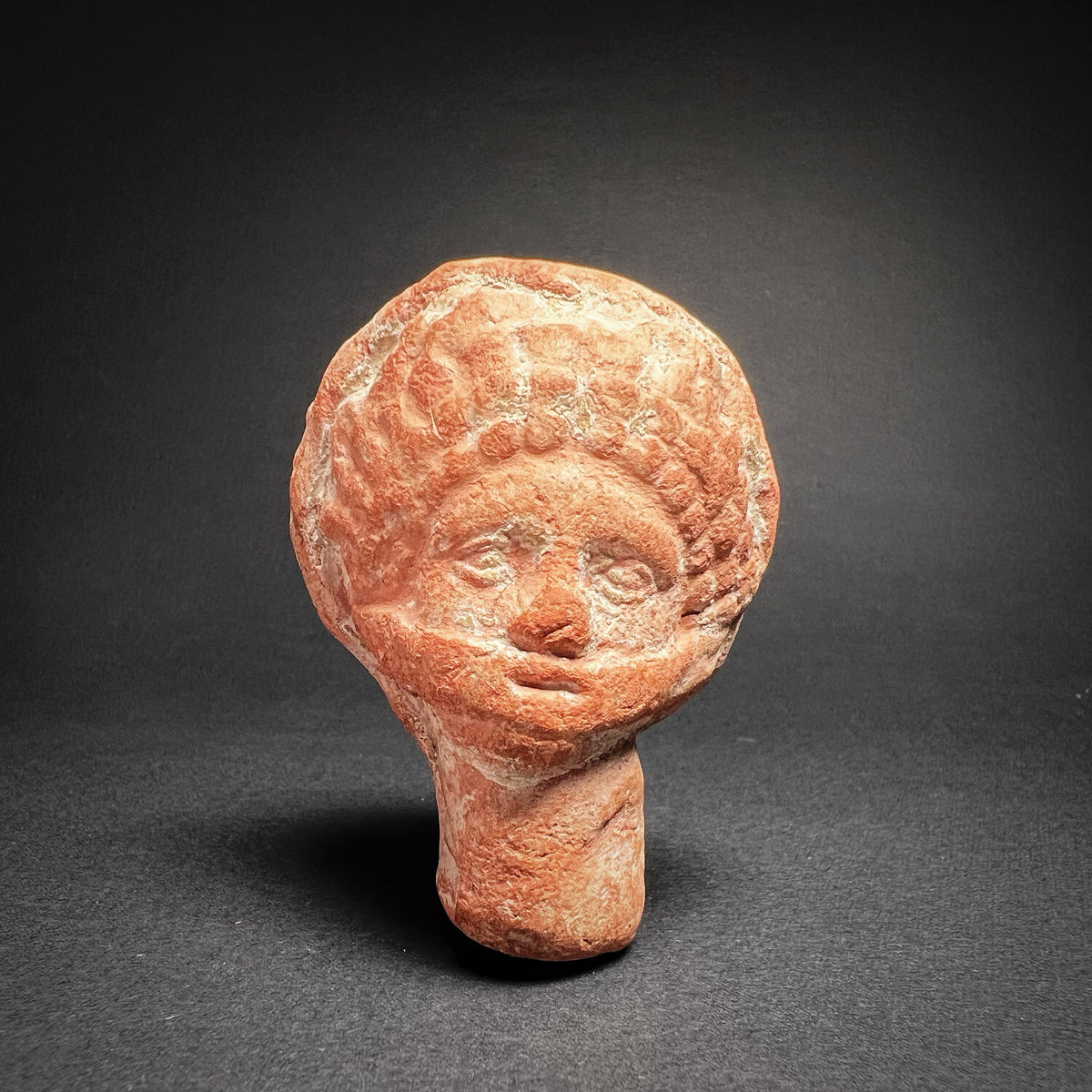 Hellenistic Terracotta Head of a Veiled Woman