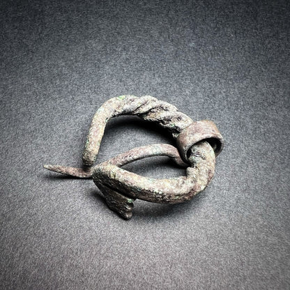 Finno-Ugrian Bronze Penannular Omega Brooch