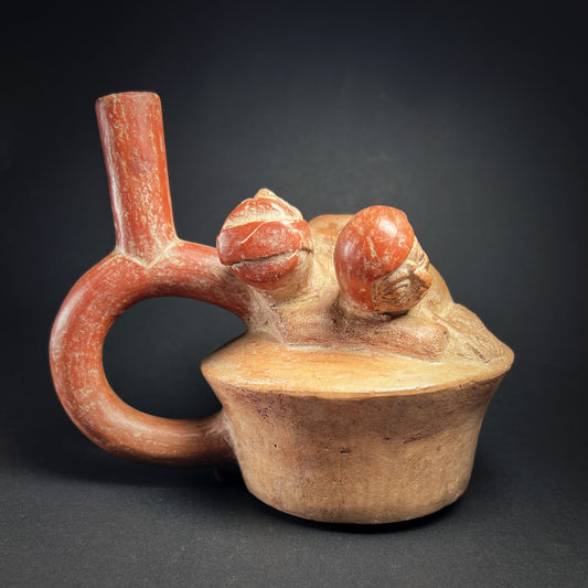 Moche Stirrup Spout Vessel with Erotic Scene