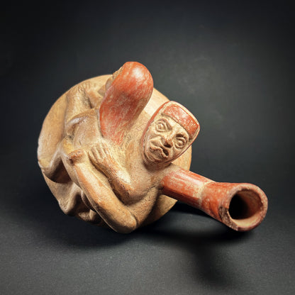 Moche Stirrup Spout Vessel with Erotic Scene