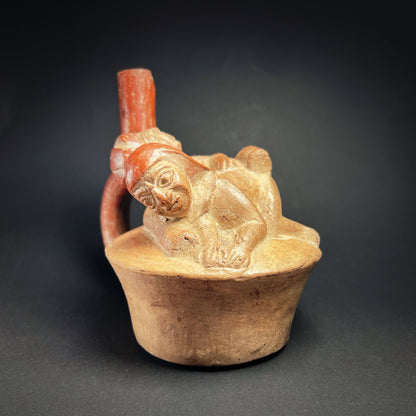 Moche Stirrup Spout Vessel with Erotic Scene