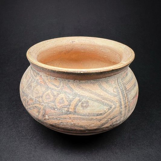 Early Harappan Polychrome Terracotta Bowl with Fish Motifs