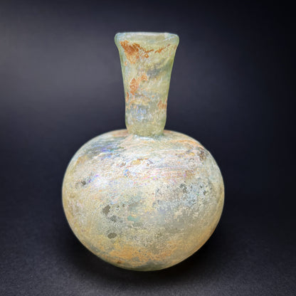 Roman Glass Flask with Funnel Mouth