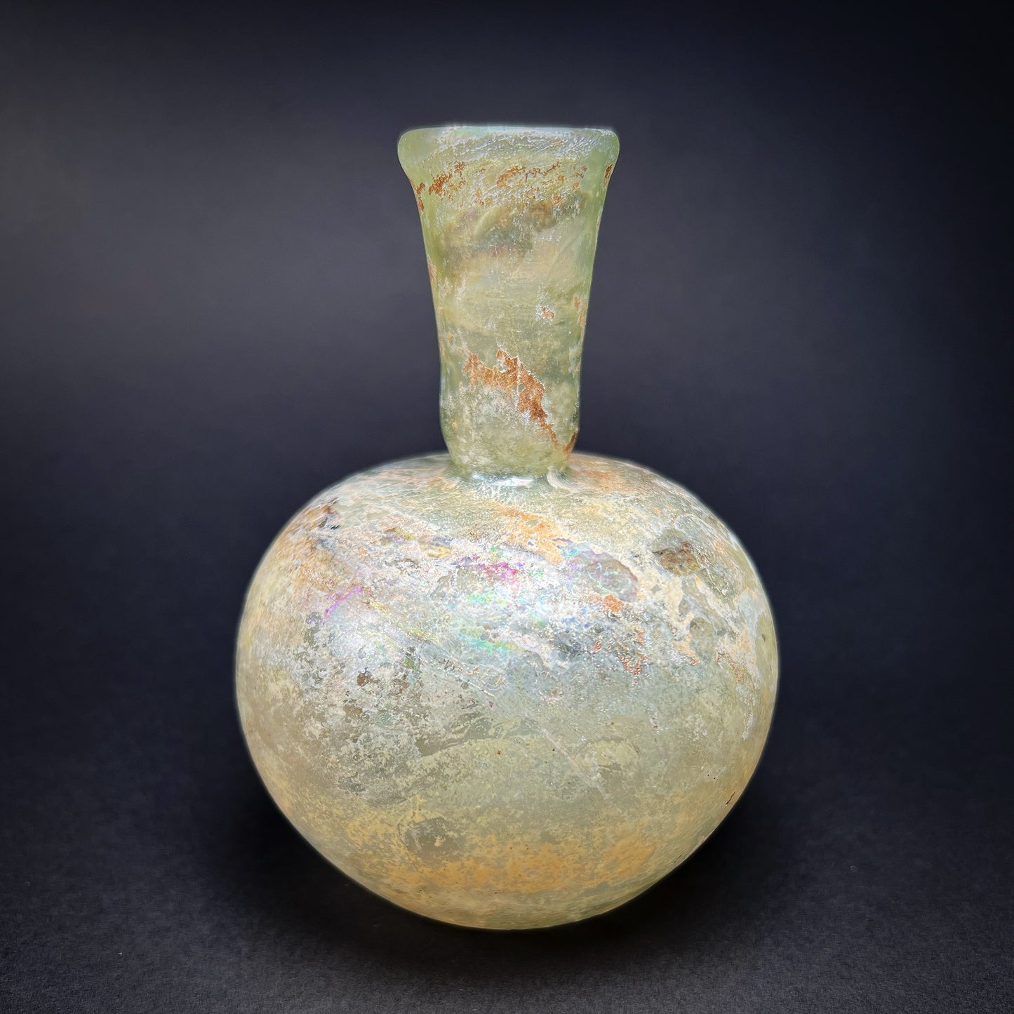 Roman Glass Flask with Funnel Mouth