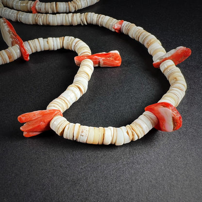 Early Native American Santo Domingo Pueblo Spondylus Heishi Necklace