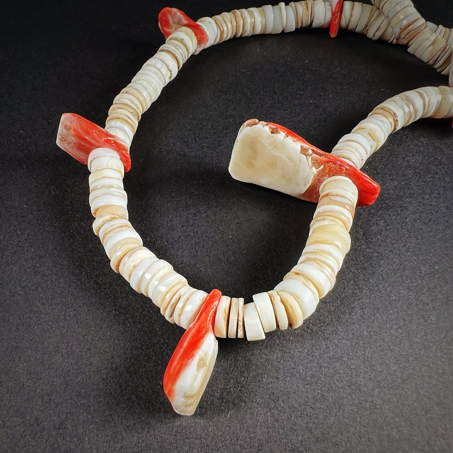 Early Native American Santo Domingo Pueblo Spondylus Heishi Necklace