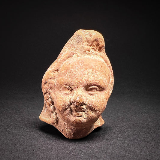 Romano-Egyptian Terracotta Head of the God Harpocrates