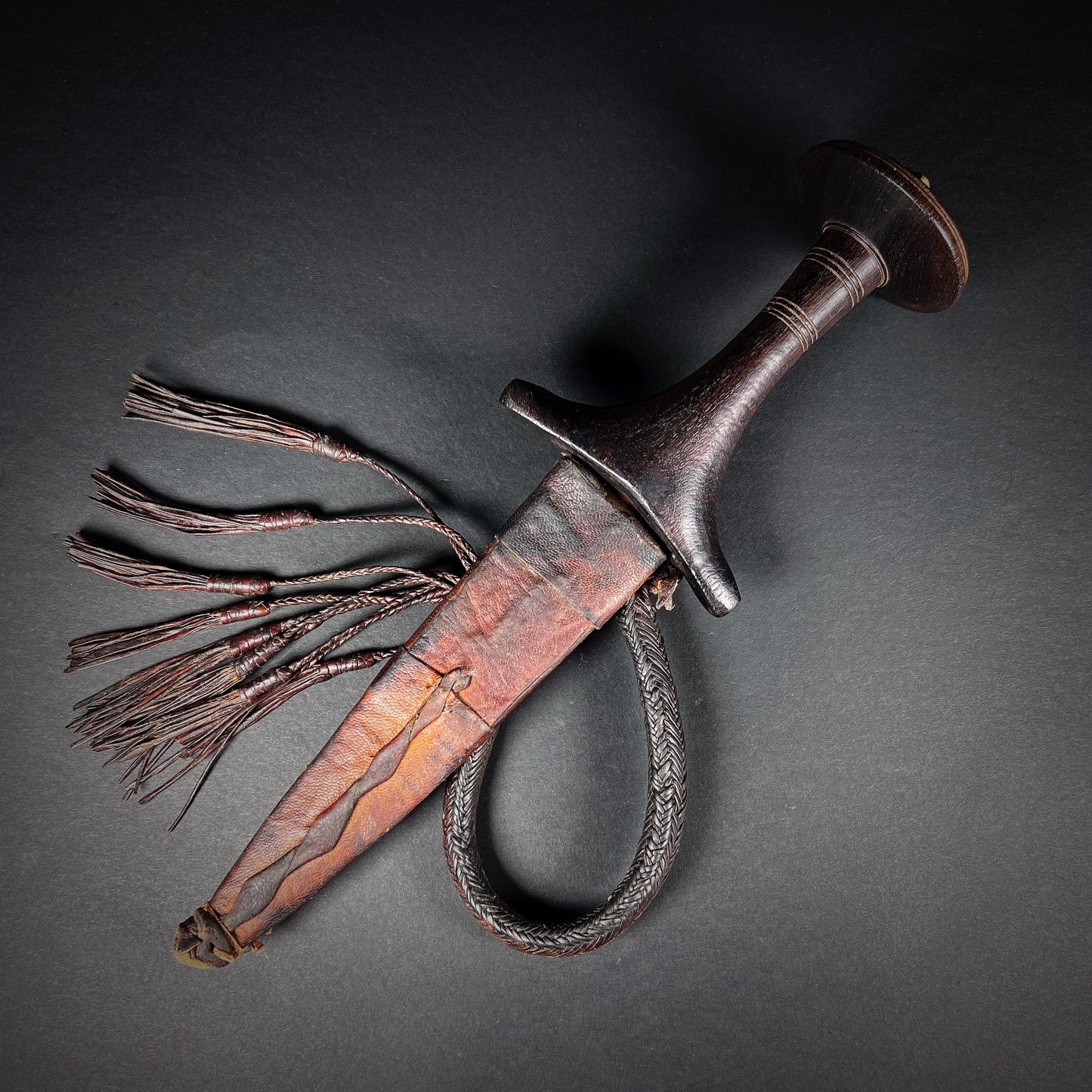 Sudanese Nuba or Fur Arm Dagger with Scabbard