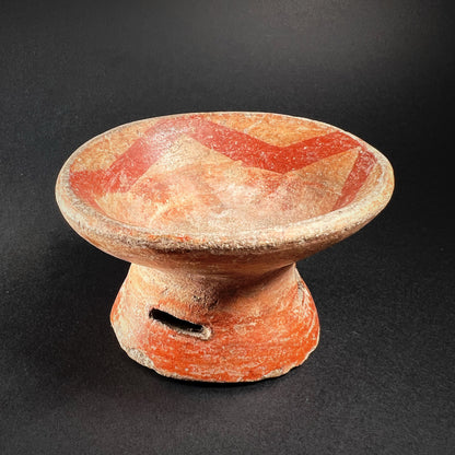 Michoacán Polychrome Pedestal Terracotta Rattle Bowl