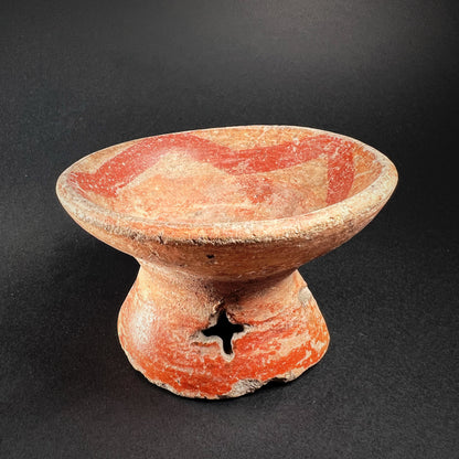 Michoacán Polychrome Pedestal Terracotta Rattle Bowl