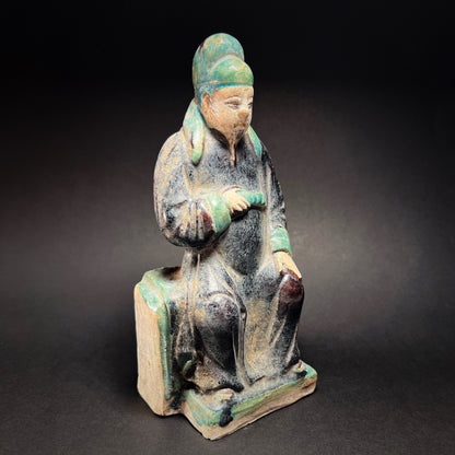 Ming Dynasty Glazed Pottery Tomb Attendant