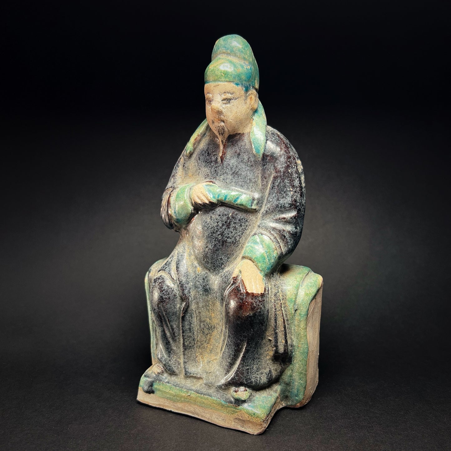 Ming Dynasty Glazed Pottery Tomb Attendant