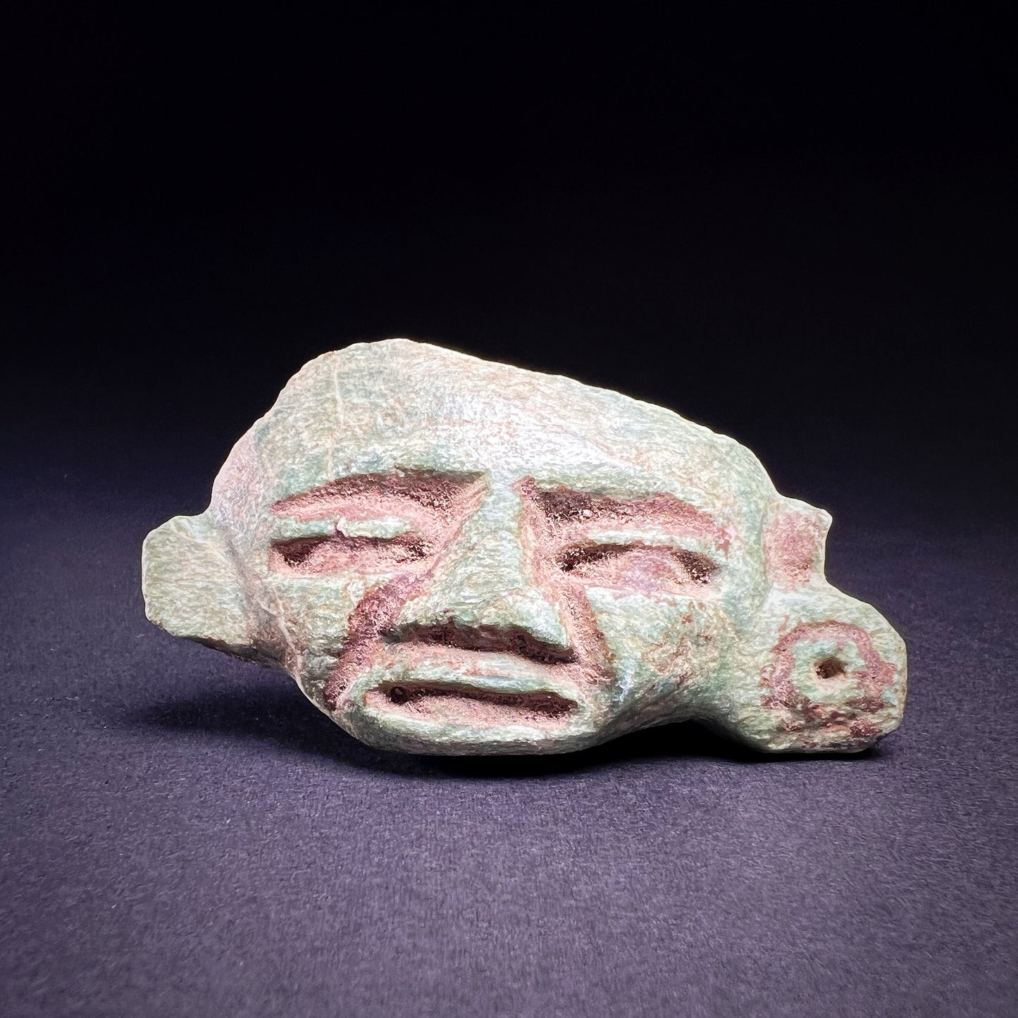 Teotihuacan Green Stone Miniature Mask