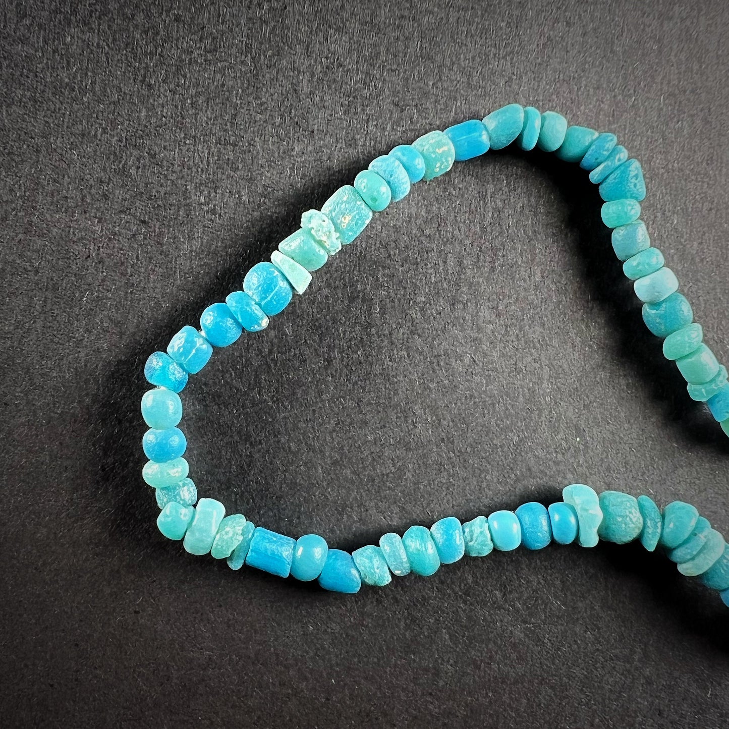 Roman Turquoise Glass Bead Strand