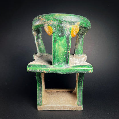 Ming Dynasty Sancai Glazed Pottery Horseshoe-Back Chair