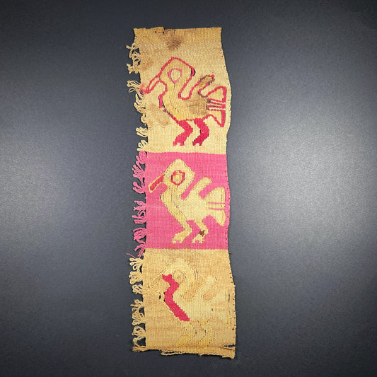 Chancay or Chimu Textile Fragment with Birds