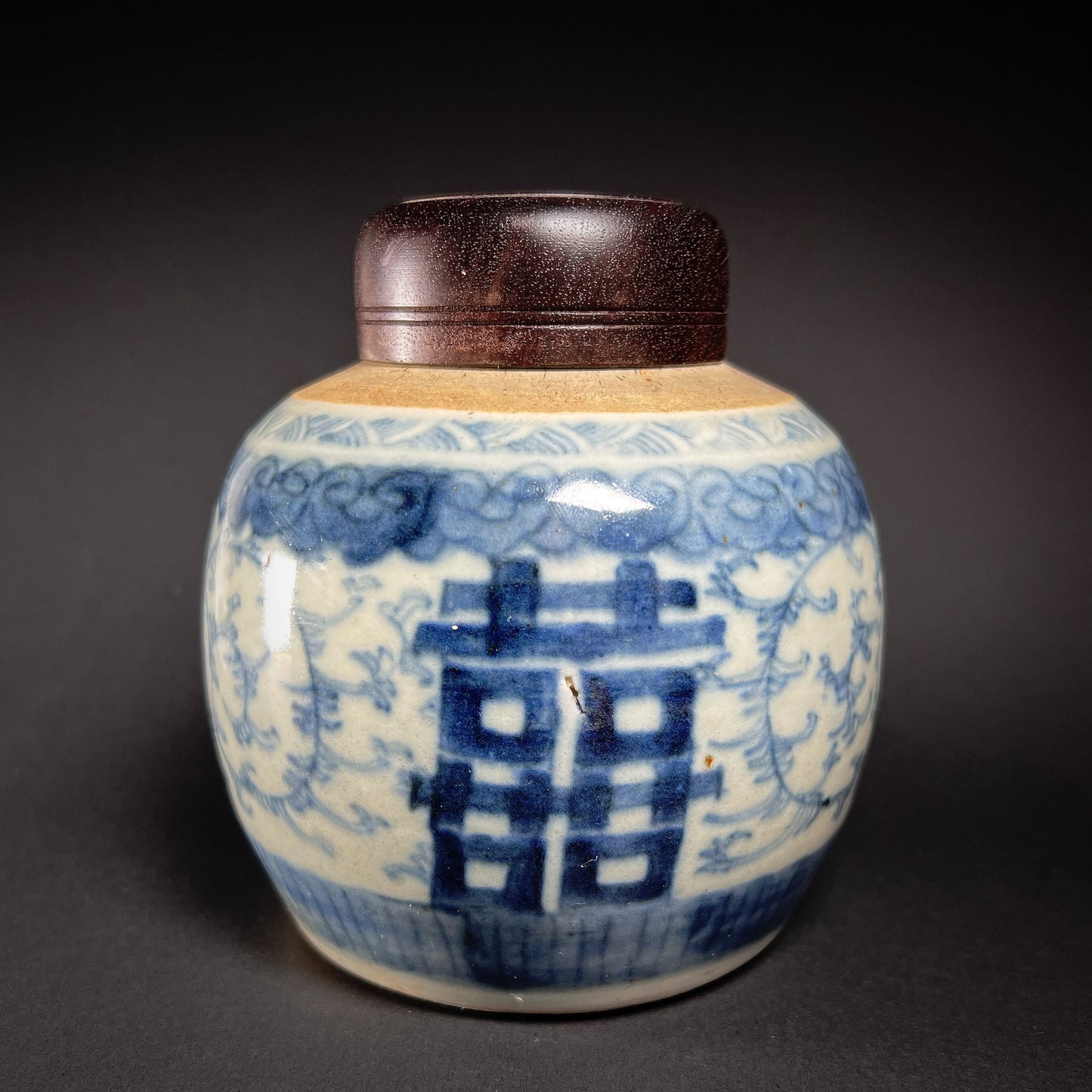 Qing Dynasty Tongzhi Blue White Porcelain Ginger Jar