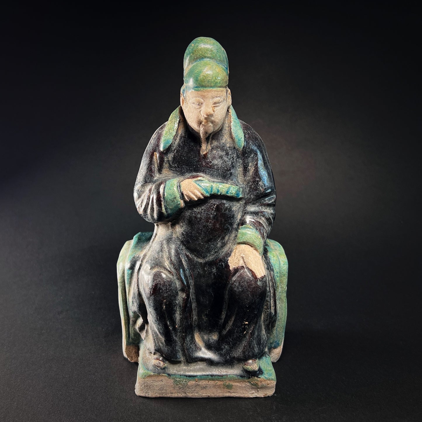 Ming Dynasty Glazed Pottery Tomb Attendant