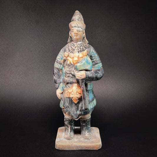 Ming Dynasty Glazed Pottery Armed Soldier