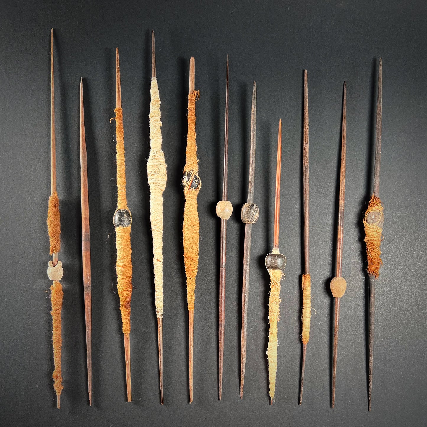Chancay Weaving Basket with Weaving Implements