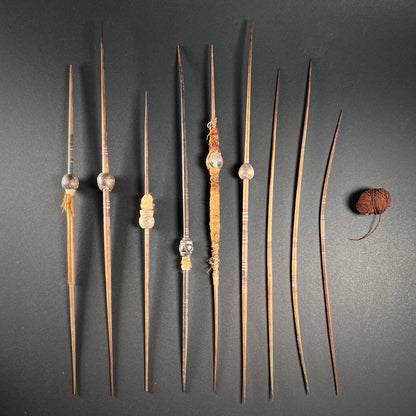Chancay Weaving Basket with Weaving Implements