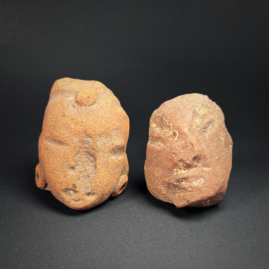 Mayan Pair of Terracotta Figurine Fragments