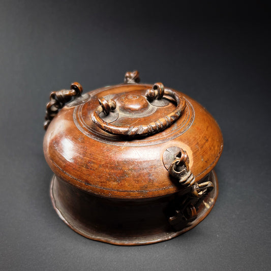 Indian Copper and Bronze Betel Box Pan Dan
