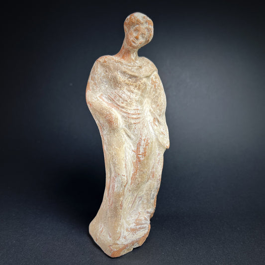 Greek Hellenistic Terracotta Figurine of a Standing Woman