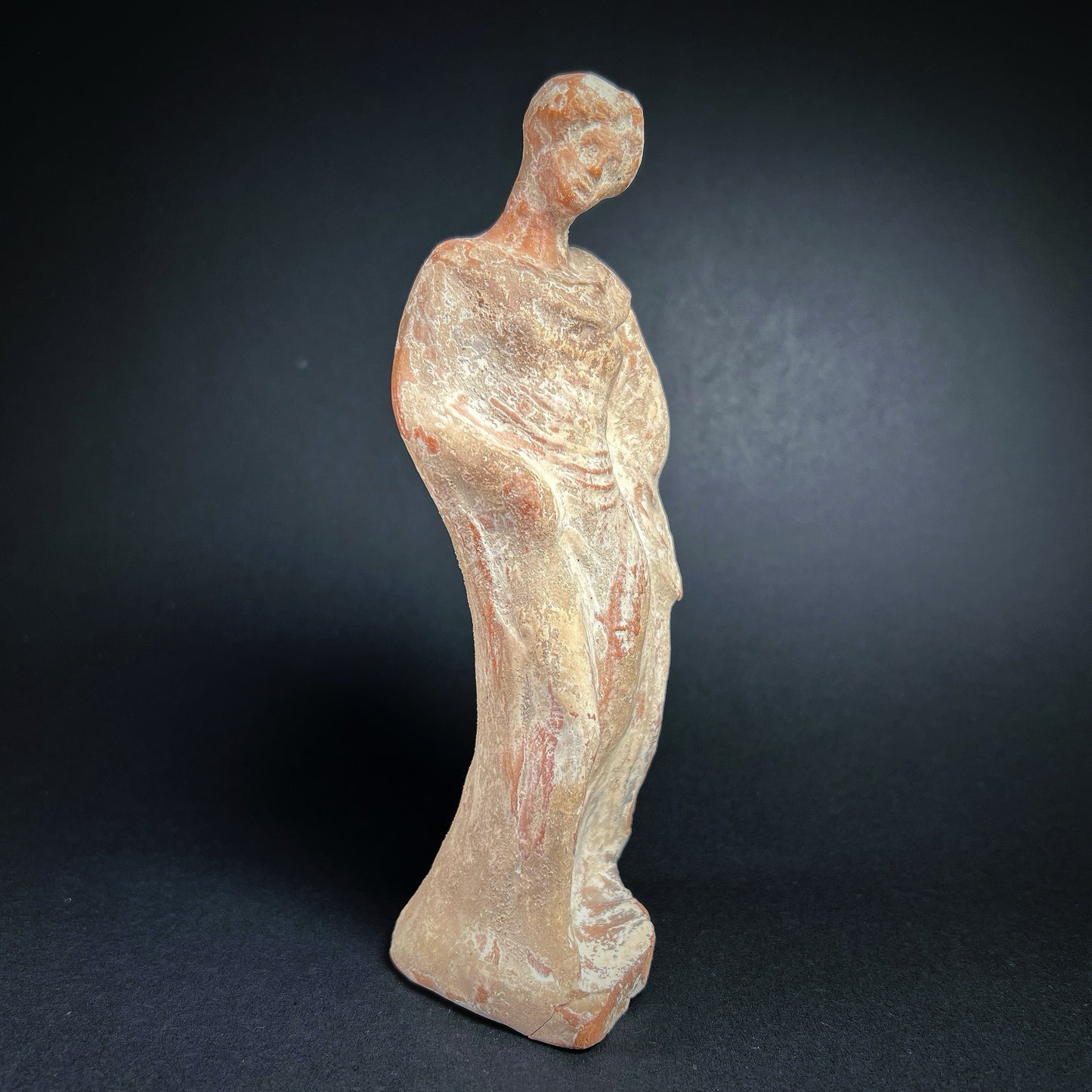 Greek Hellenistic Terracotta Figurine of a Standing Woman