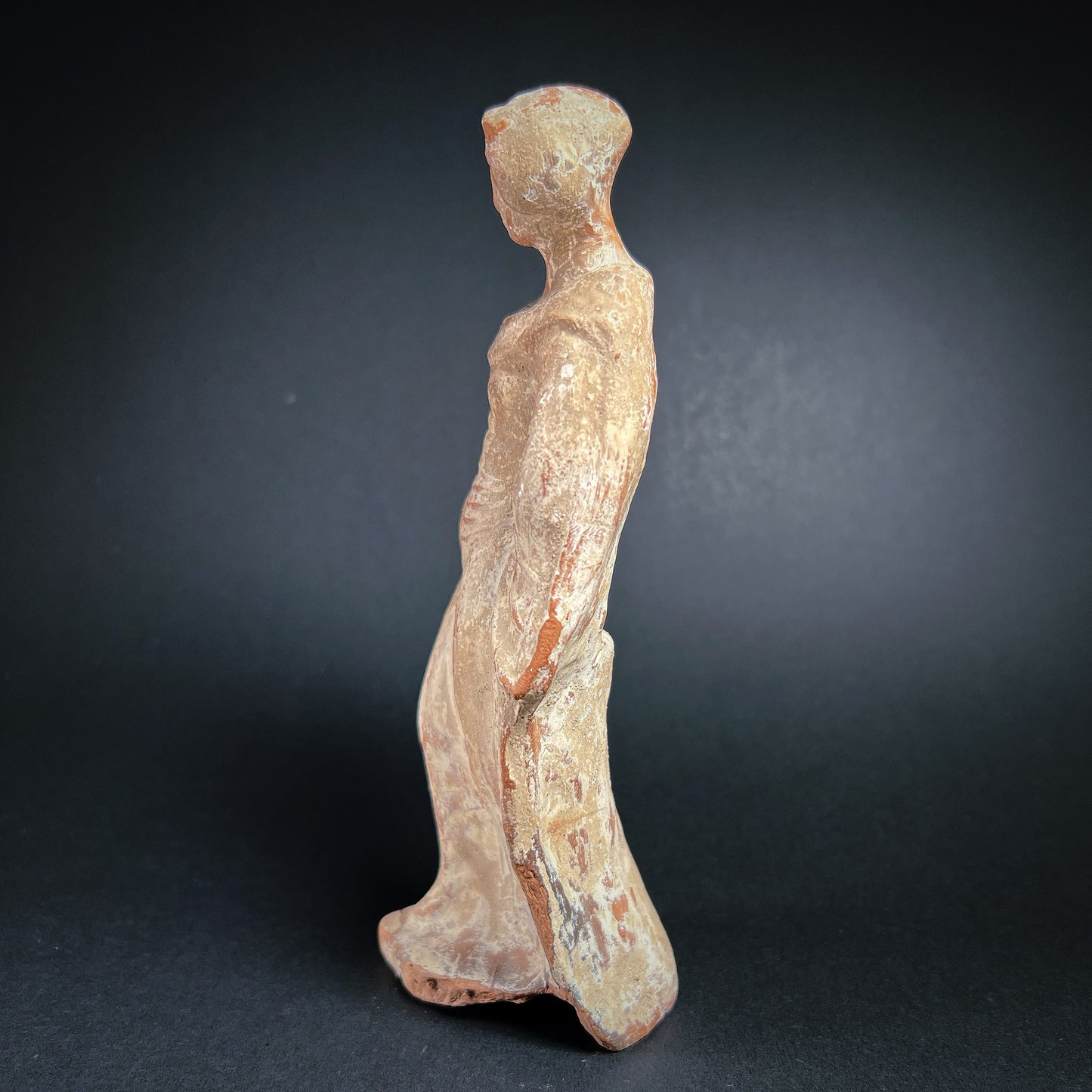 Greek Hellenistic Terracotta Figurine of a Standing Woman