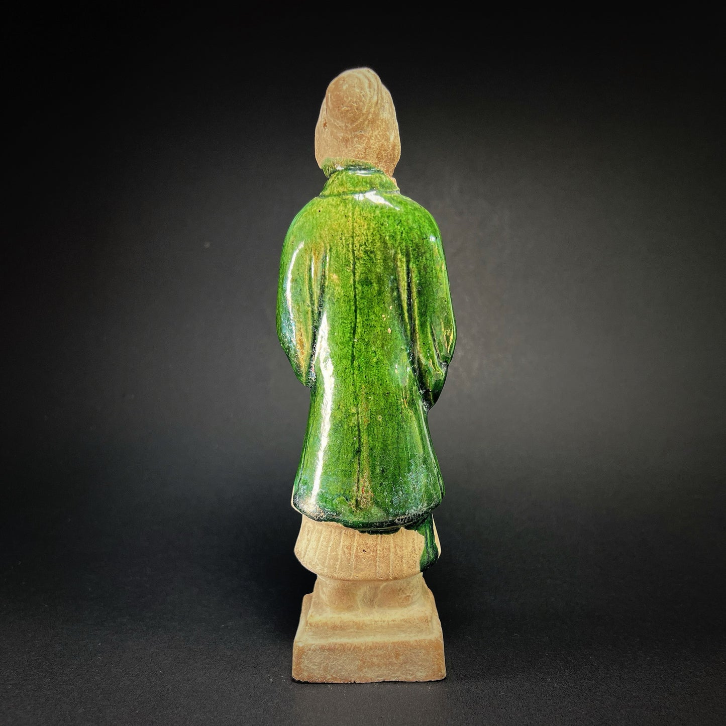 Ming Dynasty Green Glazed Pottery Female Tomb Attendant