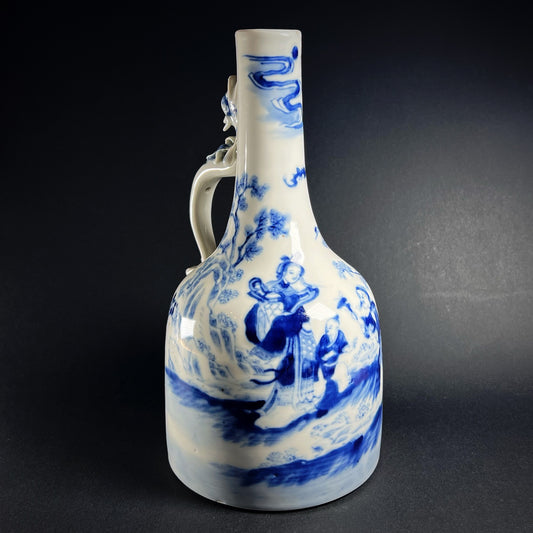 Qing Dynasty Blue & White Porcelain Mallet Vase