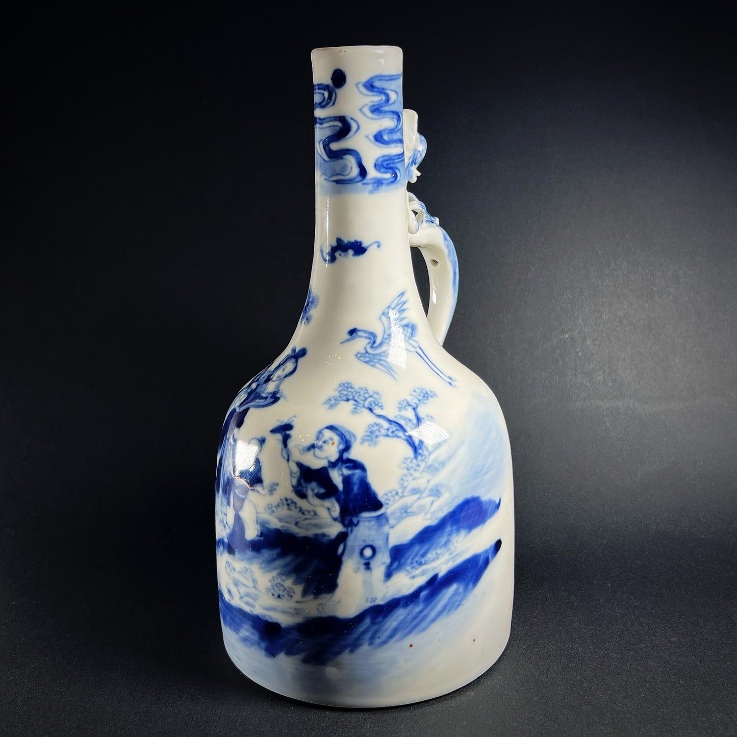 Qing Dynasty Blue & White Porcelain Mallet Vase