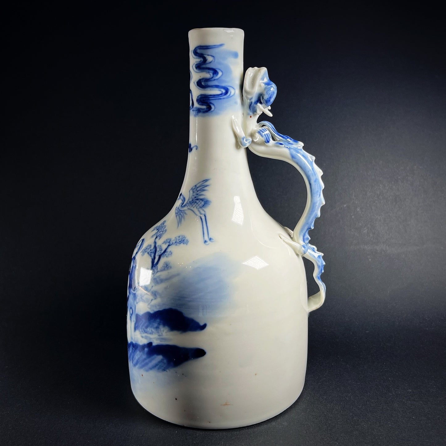 Qing Dynasty Blue & White Porcelain Mallet Vase