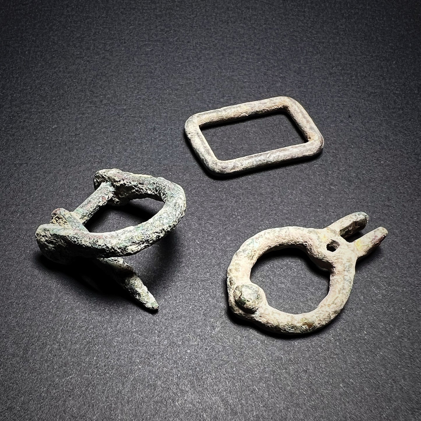 Viking Age or Medieval Bronze Clothing Buckles