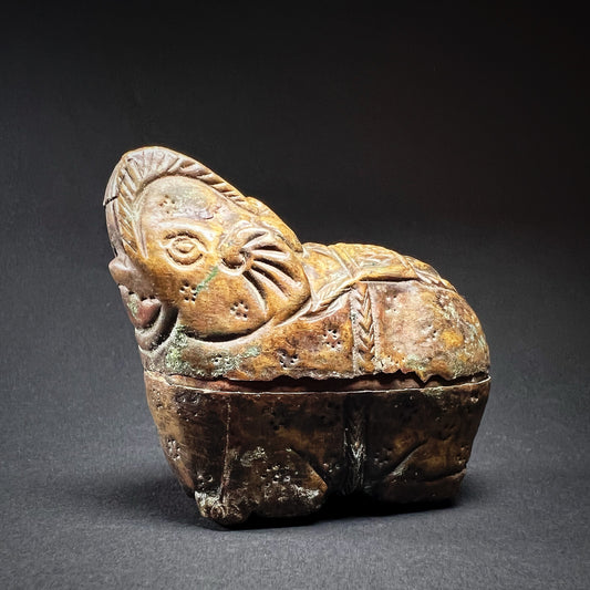 Cambodian Khmer Bronze Elephant Betel Nut Box