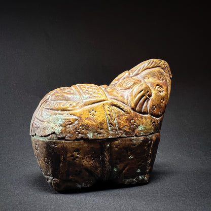 Cambodian Khmer Bronze Elephant Betel Nut Box