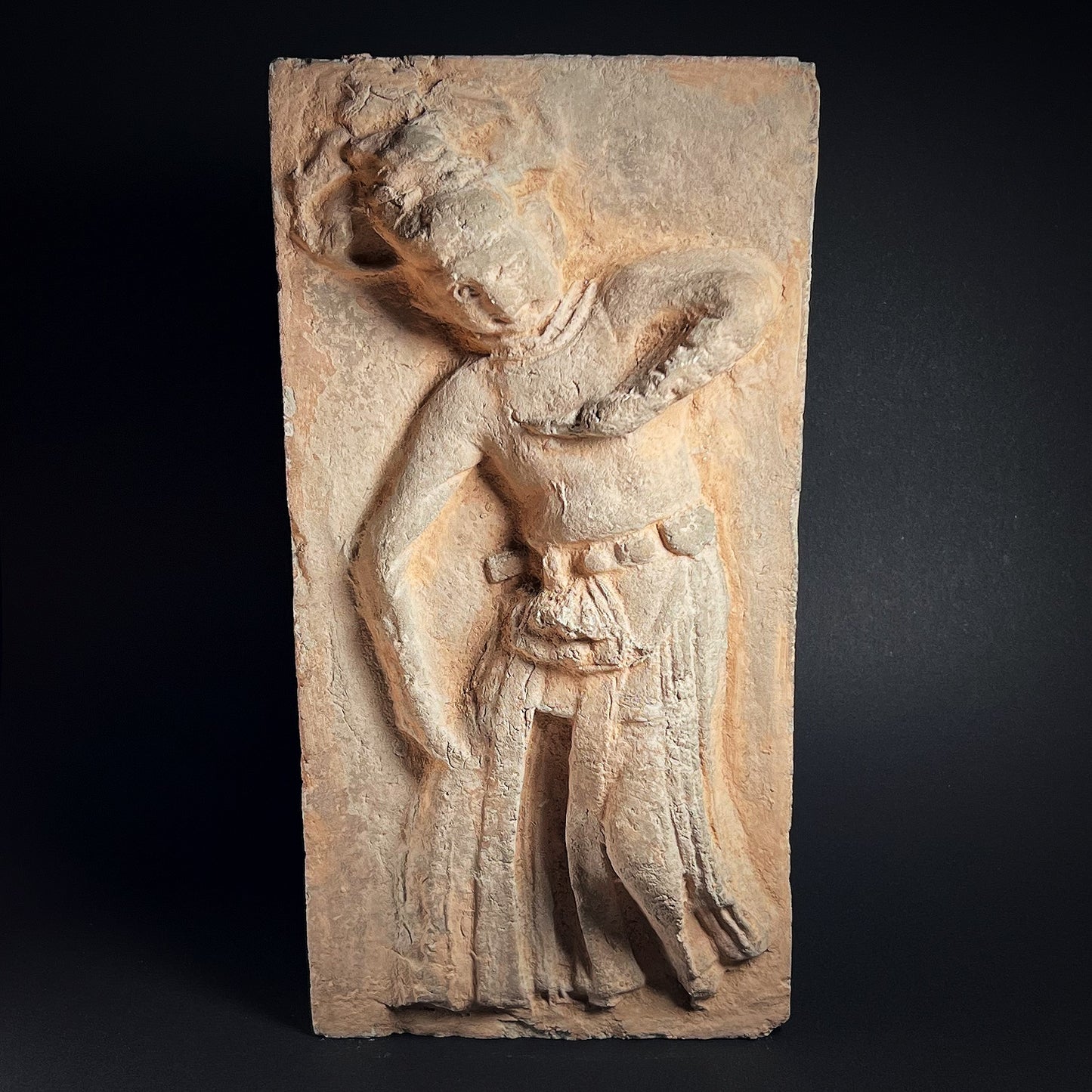 Jin Dynasty Terracotta Brick with Dancer Figure