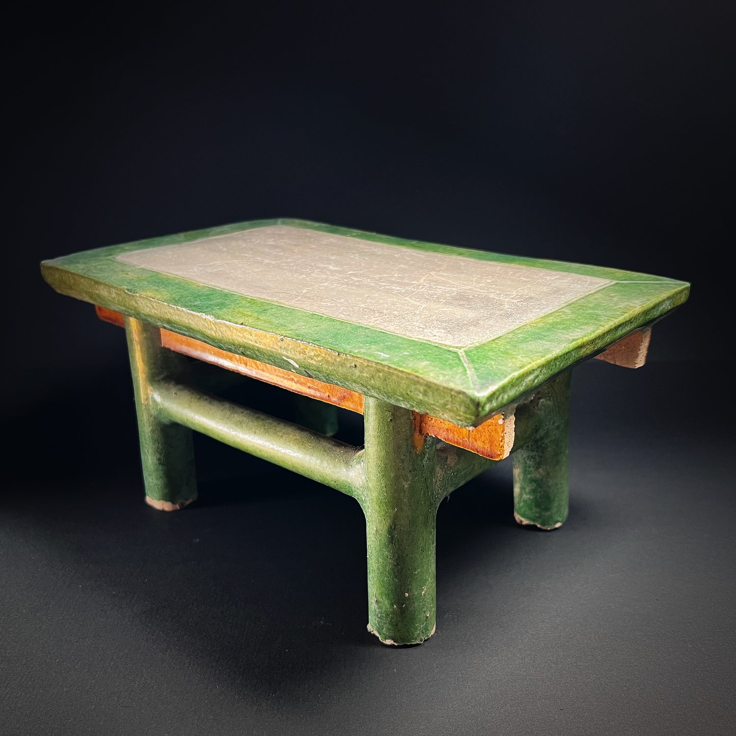Ming Dynasty Sancai Glazed Pottery Altar Table